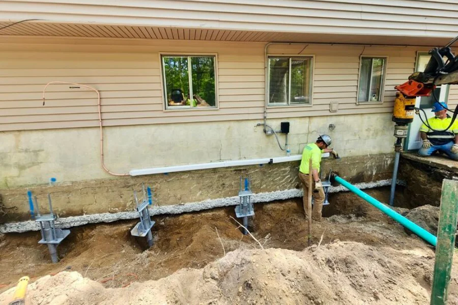 Helical Pier Installation in Bartow